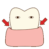 dental_sozai tooth gums 歯 無口な歯のキャラ Sticker