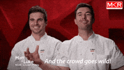 crowd goes wild matt GIF by My Kitchen Rules