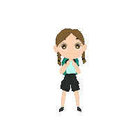 Girl Trekking Sticker