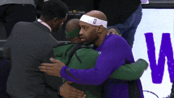 vince carter hug GIF by NBA