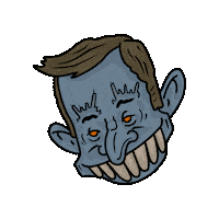 Blue Man Halloween Sticker by Marstan