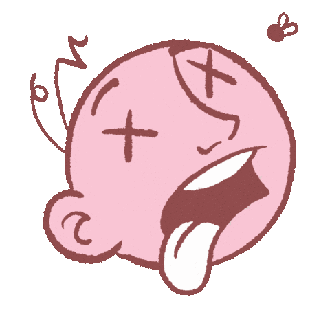balbonta tired dead exhausted die Sticker