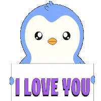 I Love You Penguin Sticker by Pudgy Penguins