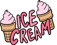 Ice Cream Summer Sticker by Poppy Deyes