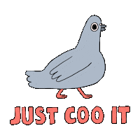 Just Do It Bird Sticker by Sherchle