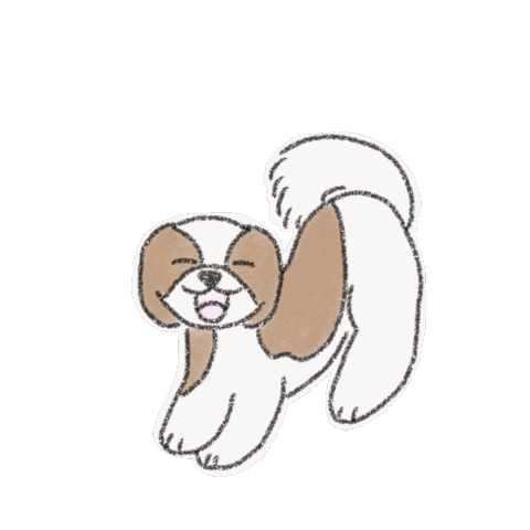 yu_art02 happy dog smile 犬 Sticker