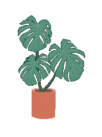 Monstera Plant Sticker by Shelly Saves the Day