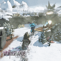 PlayWonderlands walking fantasy chibi bridge GIF