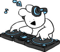 Dj うさぎ Sticker by すこぶる動くウサギ