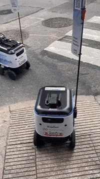 Amazon Robots Spotted Waiting to Cross Busy NYC Street