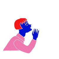 pink screaming Sticker by ClapForCrap
