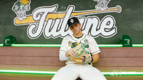 College Baseball Lee GIF by GreenWave
