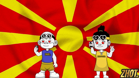 North Macedonia Flag GIF by Zhotcita