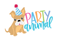 french bulldog party Sticker by bloom daily planners