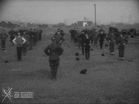 NationalWWIMuseum black and white military footage soldiers GIF