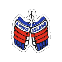 Red White Blue Drop The Gloves Sticker by LongIslandHockeyCo