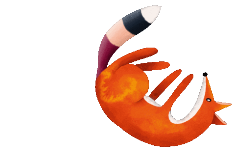 Fox Liska Sticker by by Terez K.
