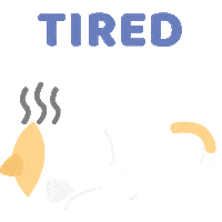 Tired Work Sticker