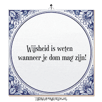 Humor Wijsheid Sticker by Tegelspreuken.nl