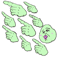 neighbor_mr_wang green here hands tap Sticker