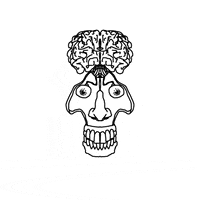 black and white brain GIF