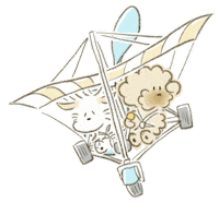 Dog Flying Sticker by pupumaru