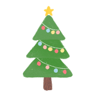notienatsu christmas light tree christmas tree Sticker