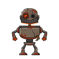 NumBots gold glass diamond robots Sticker
