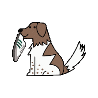 Brown Dog Illustration Sticker by bymartioska