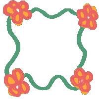 orindee flower plants frame background Sticker