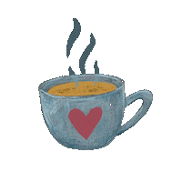 Darianrty heart coffee good morning tea Sticker