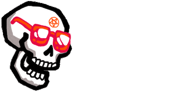DabuDoodles cool halloween yeah sunglasses Sticker