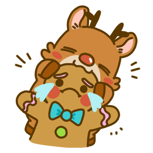 Sad Gingerbread Man GIF by Lazy Corgi