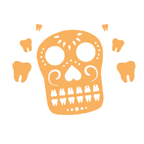 Dia De Muertos Odontologo Sticker by Dental para Cual