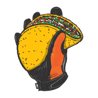 ThrashinSupply taco harley harley davidson dyna Sticker