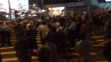 Protester Subdued by Police During Mong Kok Clashes