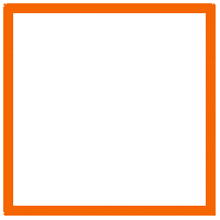 Orange Frame Sticker by Rendr MASTERD