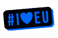 iloveeu_shop blue black europe hashtag Sticker