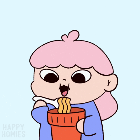 Hungry Instant Noodles GIF by Happy Homies