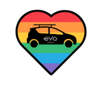 Pride Drive Sticker by Evo Car Share