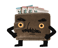 biakosta money confused thinking cash Sticker