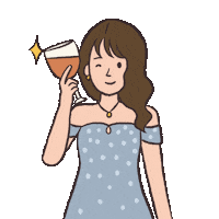 New Year Drinking Sticker by Carolynn
