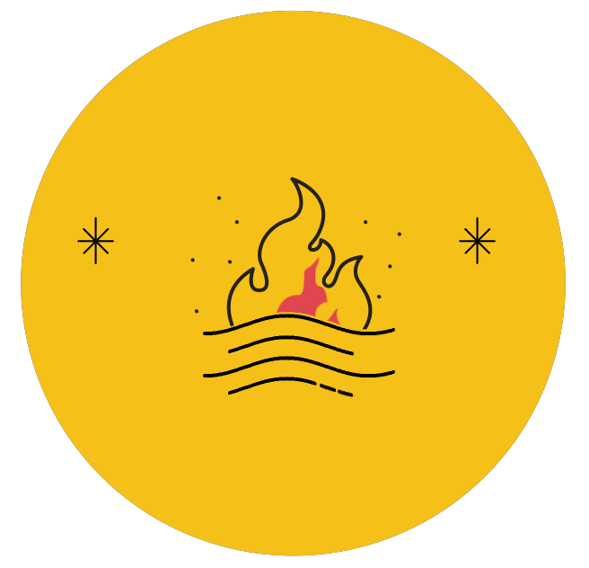 Fire Star Sticker