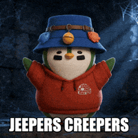 ZaddyFi omg penguin run scared GIF