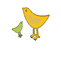 Vegan Bird Sticker by Terra Vegane EU