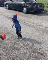Talented Three-Year-Old Nails Half-Spin and Basketball Shot