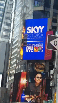 Times Square Billboard Catches Fire