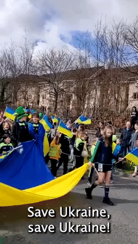 Dublin Locals Support Ukraine on St. Patrick's Day