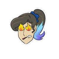 natachartt angry colere anissa sdrer Sticker