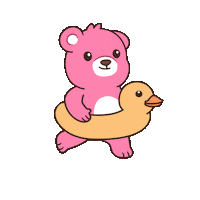 Happy Teddy Bear Sticker by BEARISH